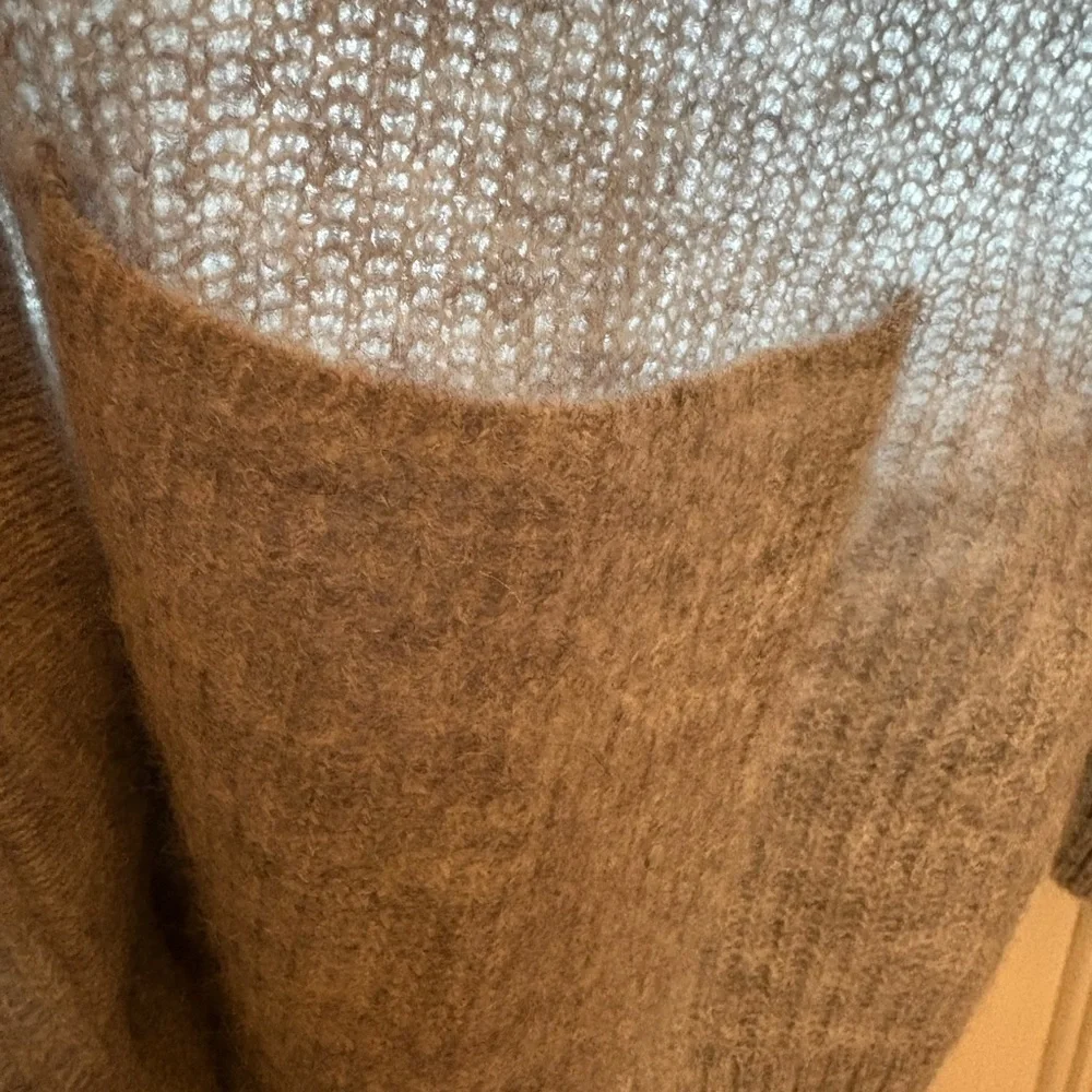 Vineyard Vines Women’s Gray Wool Blend Open Knit Longline Cardigan Sweater Sz S - Picture 4 of 16